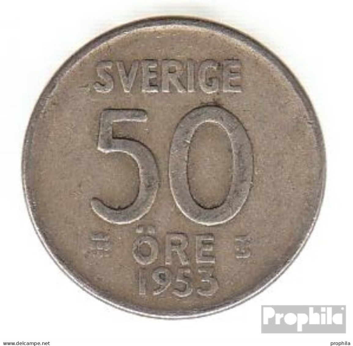 Schweden KM-Nr. : 825 1956 Sehr Schön Silber Sehr Schön 1956 50 Öre Krone - Schweden