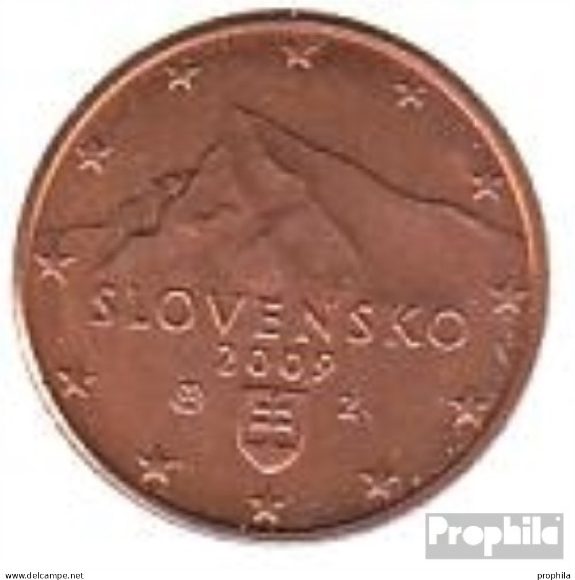 Slowakei SK 1 2009 Stgl./unzirkuliert Stgl./unzirkuliert 2009 Kursmünze 1 Cent - Slovacchia