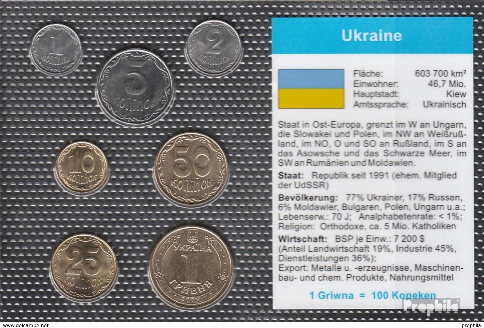 Ukraine Stgl./unzirkuliert Kursmünzen Stgl./unzirkuliert 2006-2009 1 Kopeke Bis 1 Griwna - Oekraïne