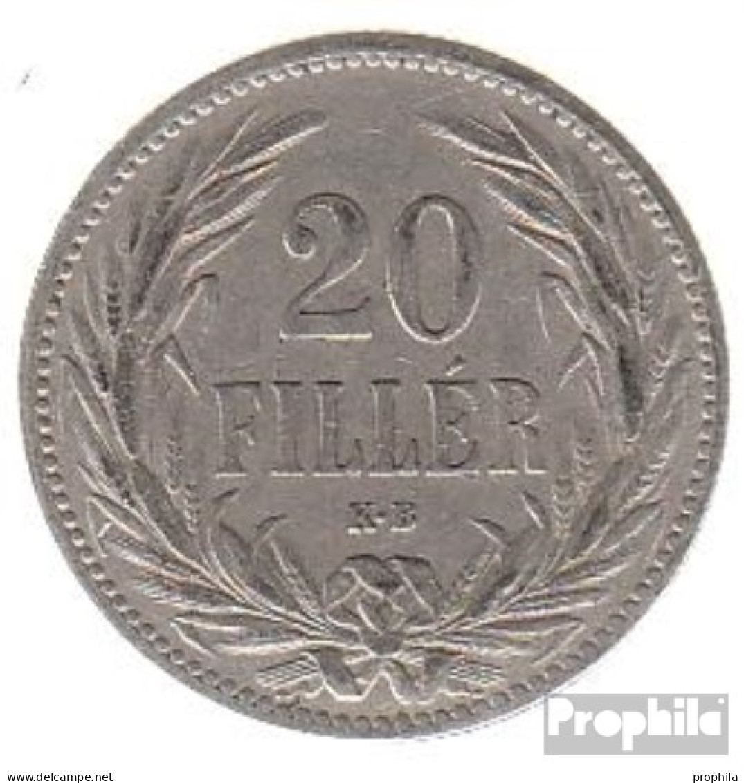 Ungarn KM-Nr. : 483 1908 Sehr Schön Nickel Sehr Schön 1908 20 Filler Krone - Ungarn