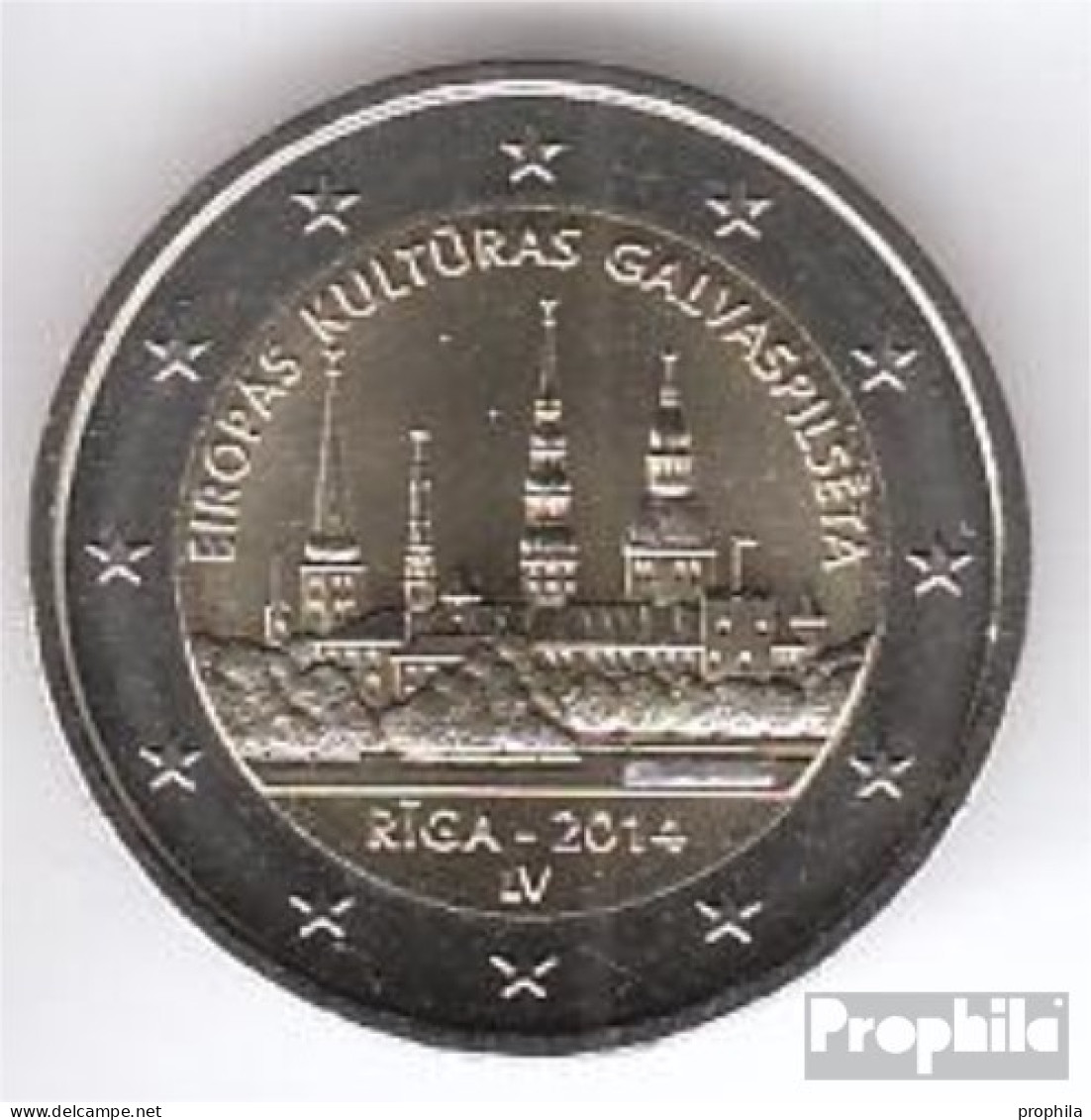 Lettland 2014 Stgl./unzirkuliert Auflage: 1 Mio. Stgl./unzirkuliert 2014 2 Euro Riga - Latvia