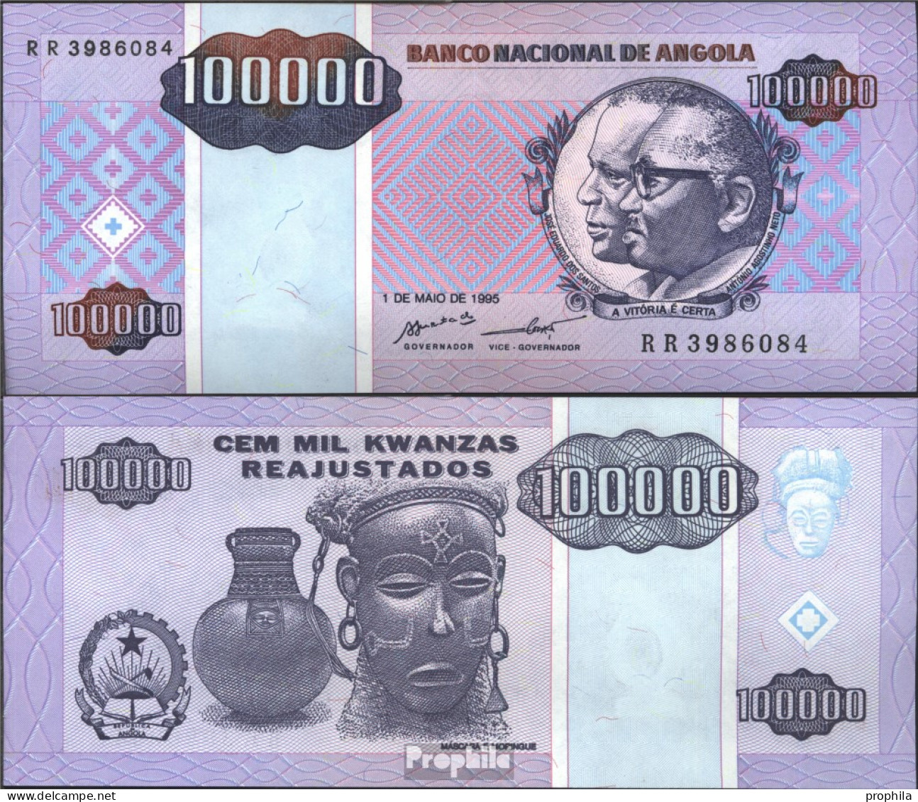 Angola Pick-Nr: 139 Bankfrisch 1995 100.000 Kwanzas Reajustados - Angola