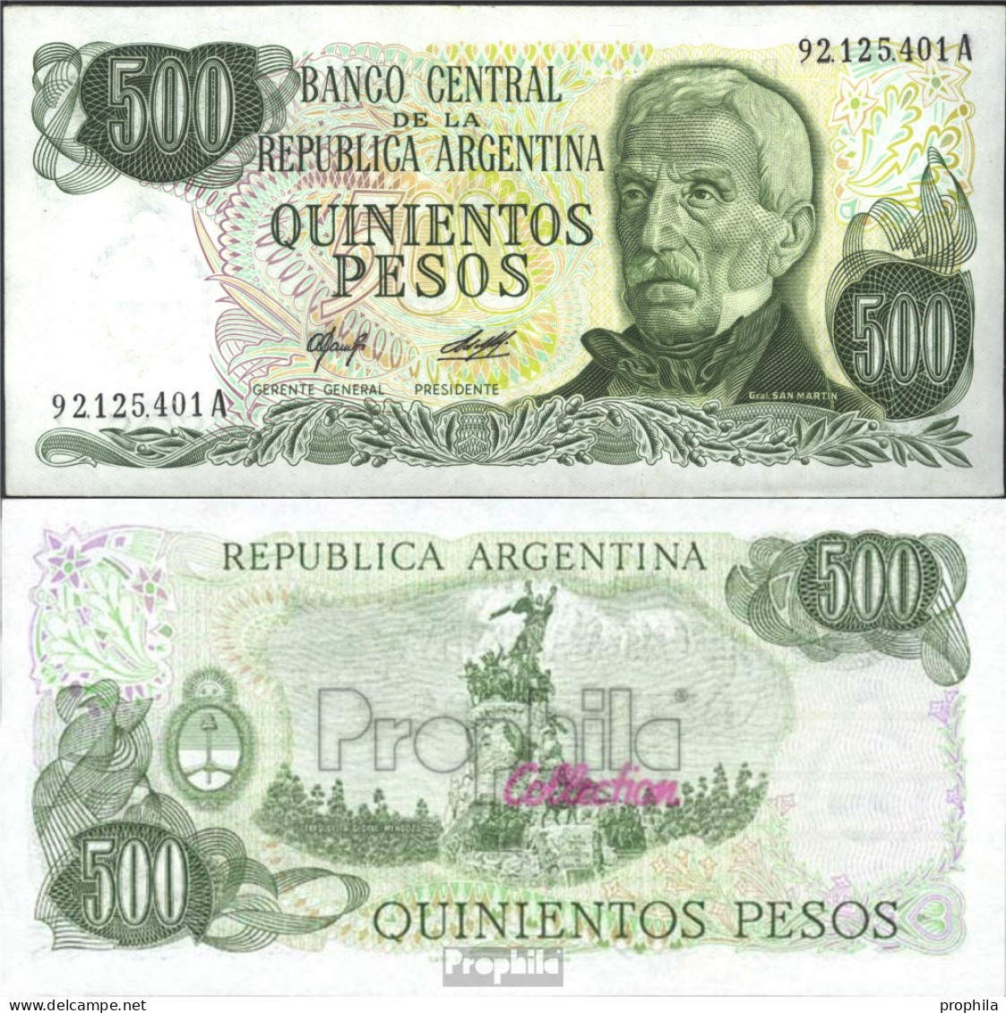 Argentinien Pick-Nr: 303a Bankfrisch 1977 500 Pesos - Argentine