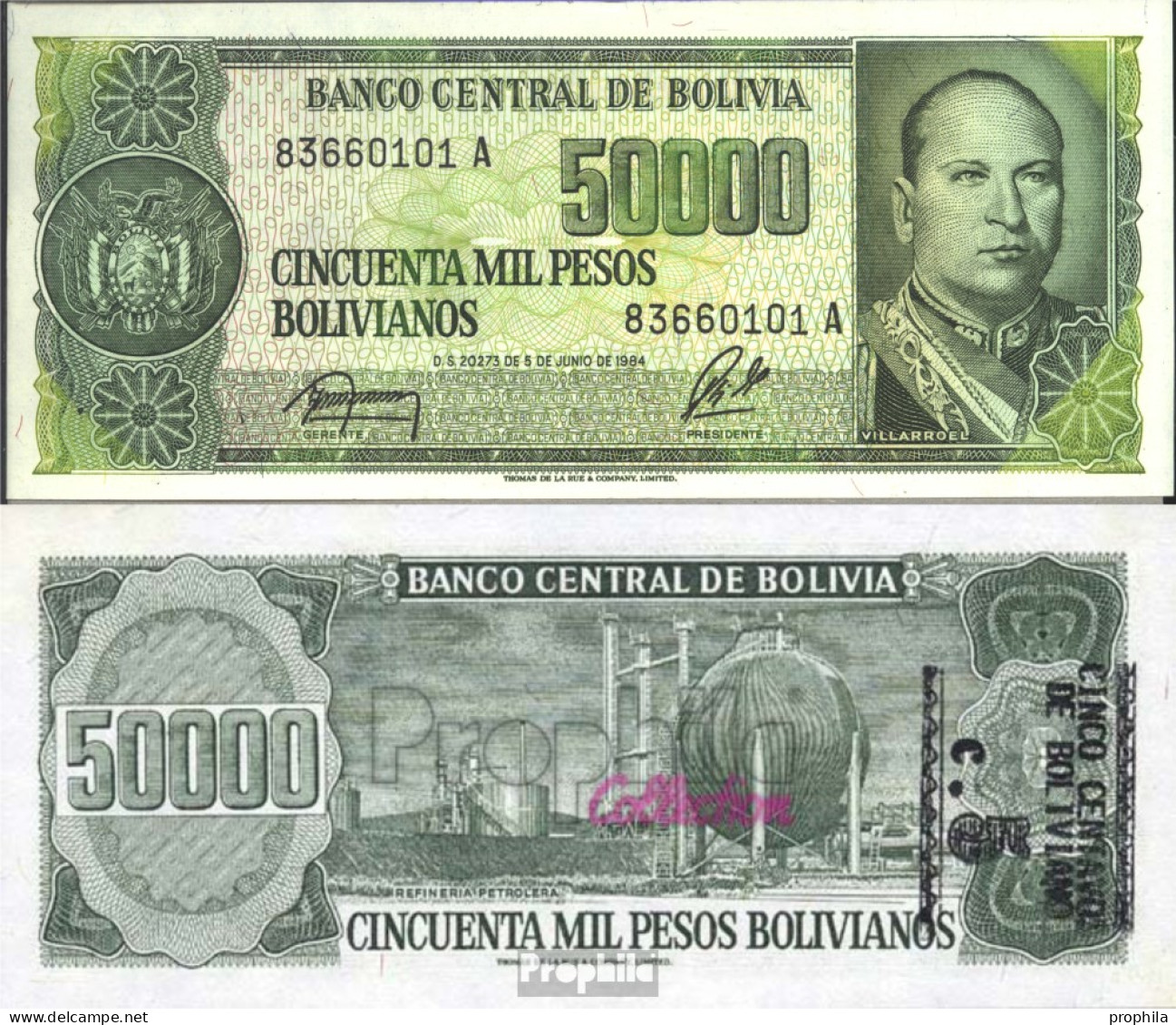 Bolivien Pick-Nr: 196 Bankfrisch 1987 5 Centavo On 50000 Pesos - Bolivien