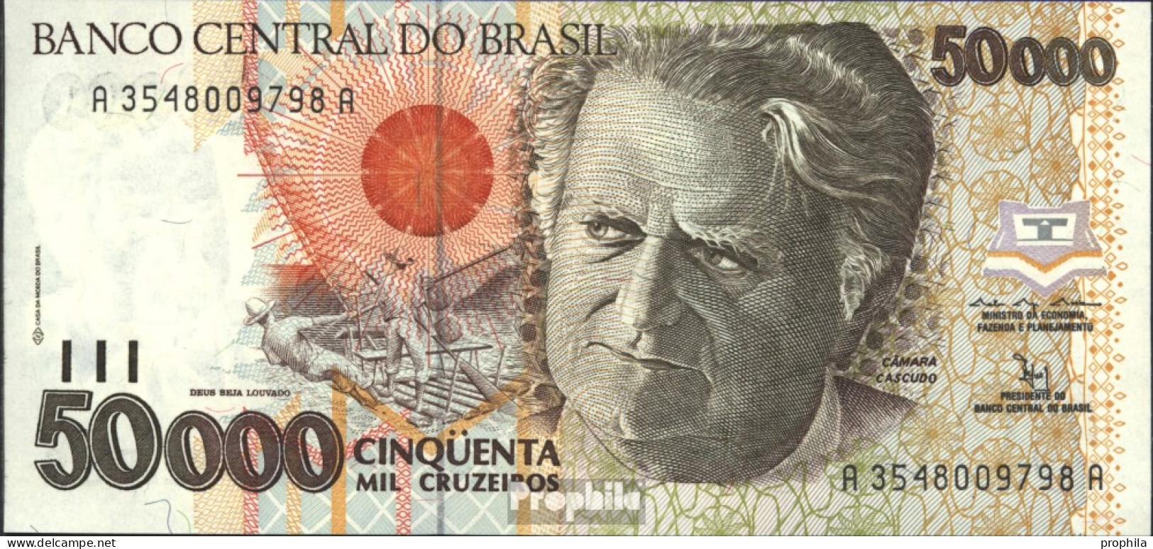 Brasilien Pick-Nr: 234a Bankfrisch 1992 50.000 Cruzeiros - Brasilien