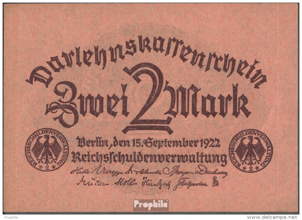 Deutsches Reich Rosenbg: 74 Gebraucht (III) 1922 2 Mark - 2 Mark