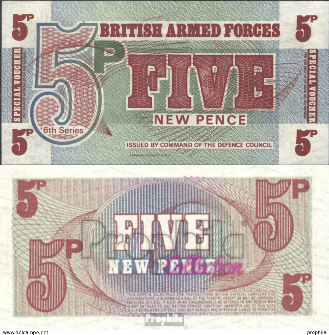 Großbritannien Pick-Nr: M47 Bankfrisch 1972 5 New Pence - Other & Unclassified