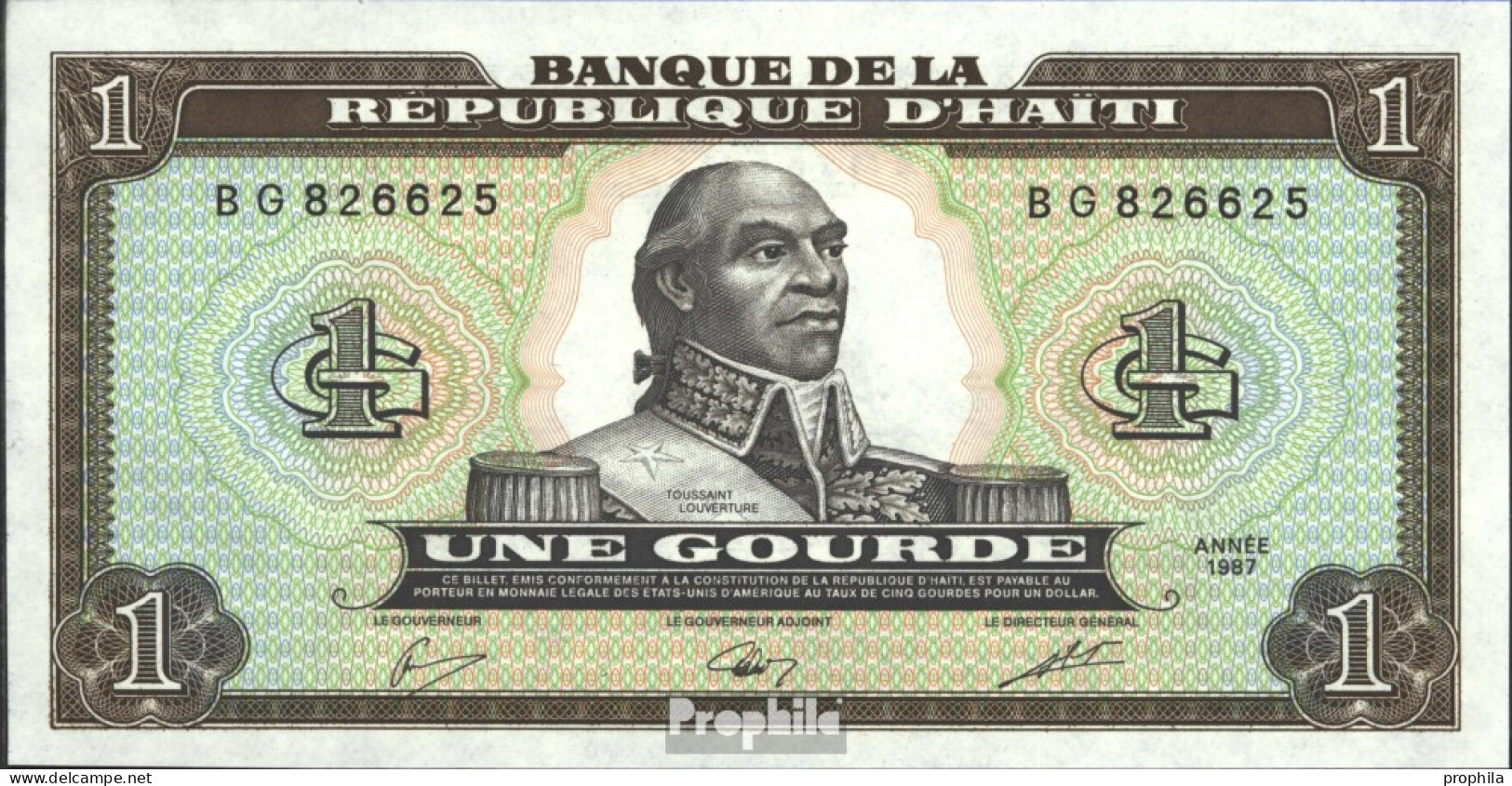 Haiti Pick-Nr: 245a Bankfrisch 1987 1 Gourde - Haïti