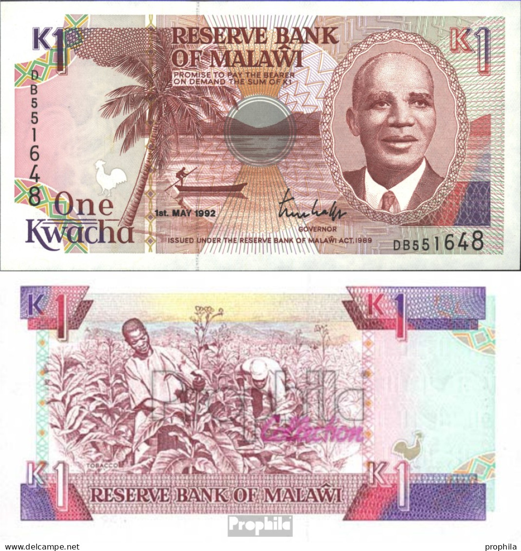 Malawi 23b Bankfrisch 1992 1 Kwacha - Malawi