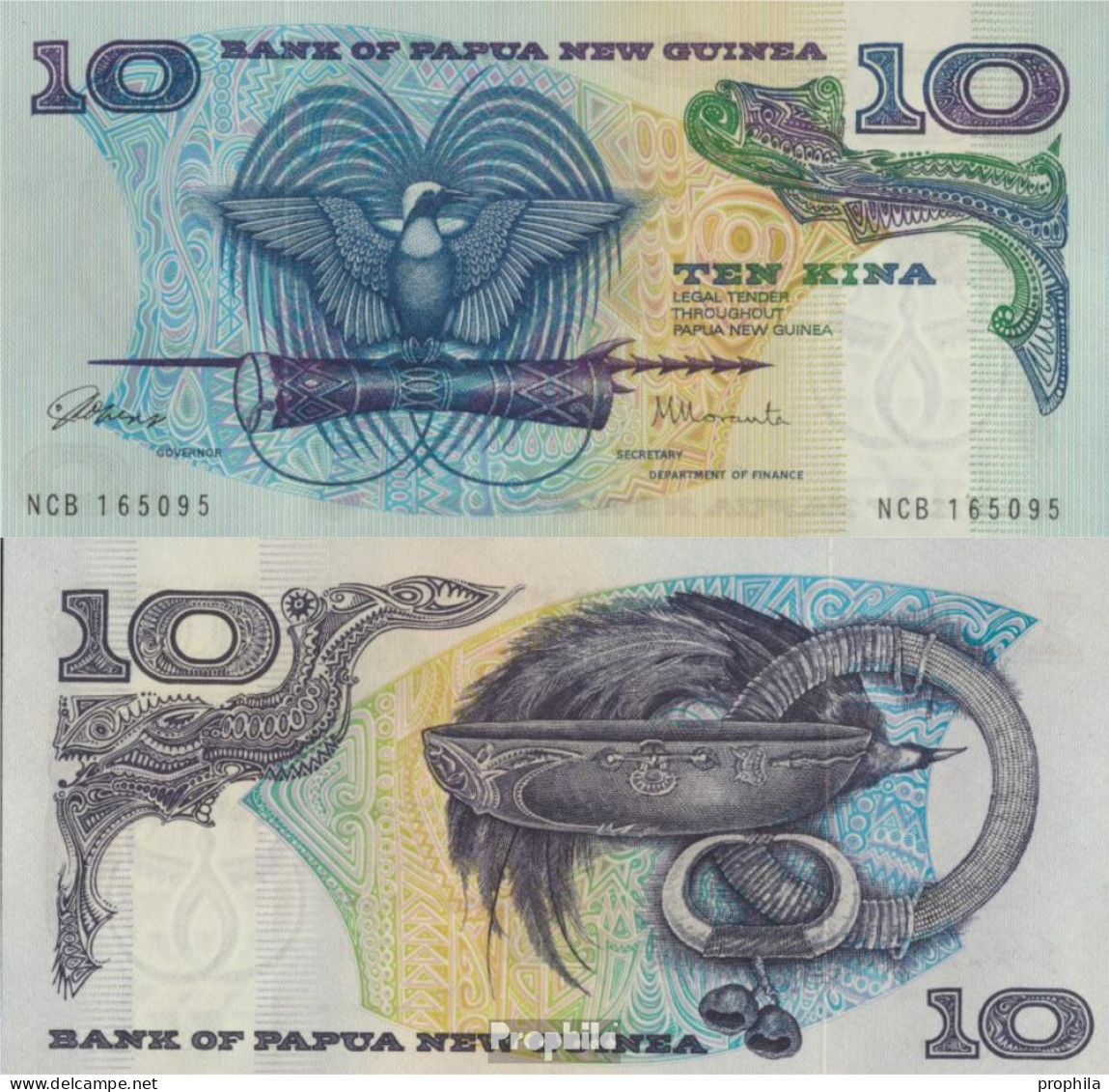 Papua-Neuguinea Pick-Nr: 7 Bankfrisch 1985 10 Kina - Papua Nueva Guinea