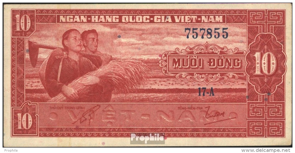 Süd-Vietnam Pick-Nr: 5a Gebraucht (III) 1962 10 Dong - Vietnam