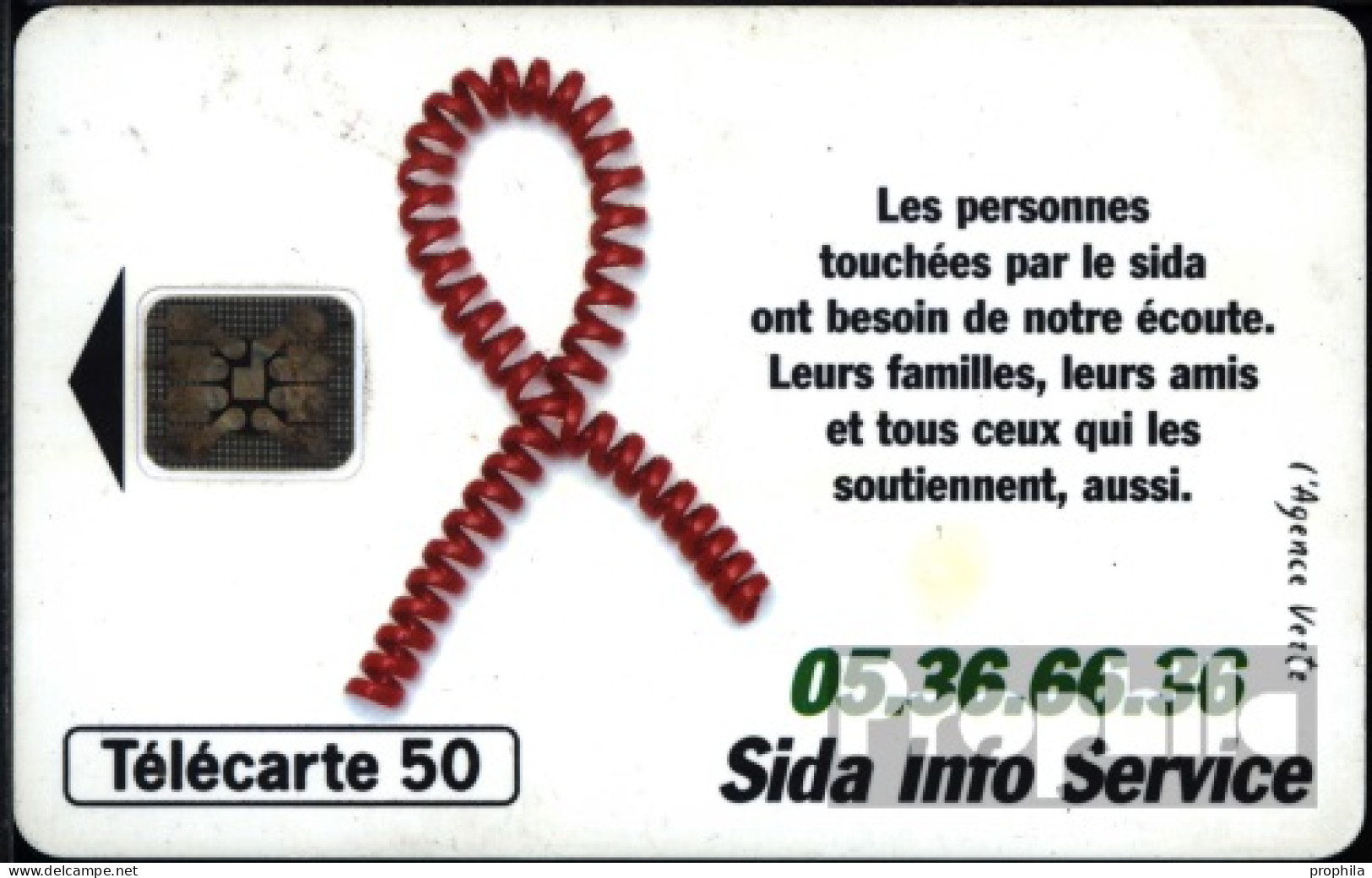 Frankreich 2210 50 Einheiten Gebraucht 1994 Rotes Telefonkabel - 1994