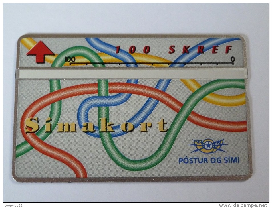 ICELAND - Mint - L&G - Colour Lines - 111A - Simakort - 100 Units - Islanda