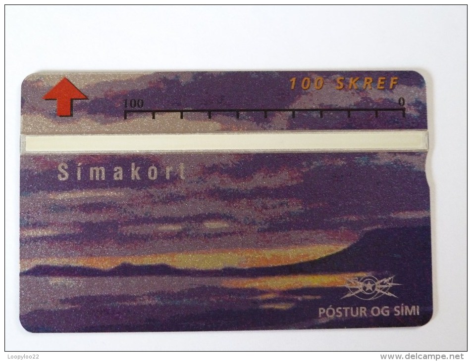 ICELAND - Mint - L&G - 303C - Simakort - Sunset Sea - 100 Units - ICE07 - Islanda