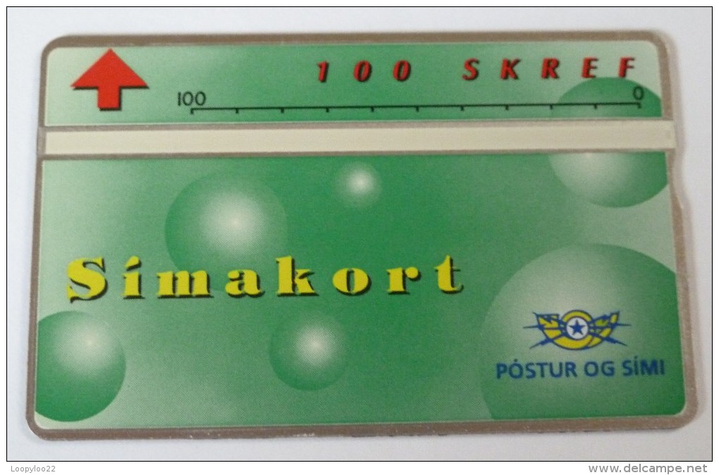 ICELAND - Mint - L&G - 208A - Simakort - Green Bubbles - 100 Units - ICE04 - Islande