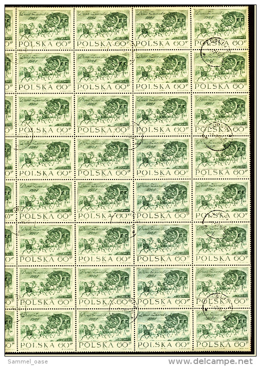 Bogen 40 X Vierspännige Schnellpost 18. Jahrh.  -  1964  -  Mi. Nr. 1531° Gestempelt  -  Tag Der Briefmarke - Feuilles Complètes