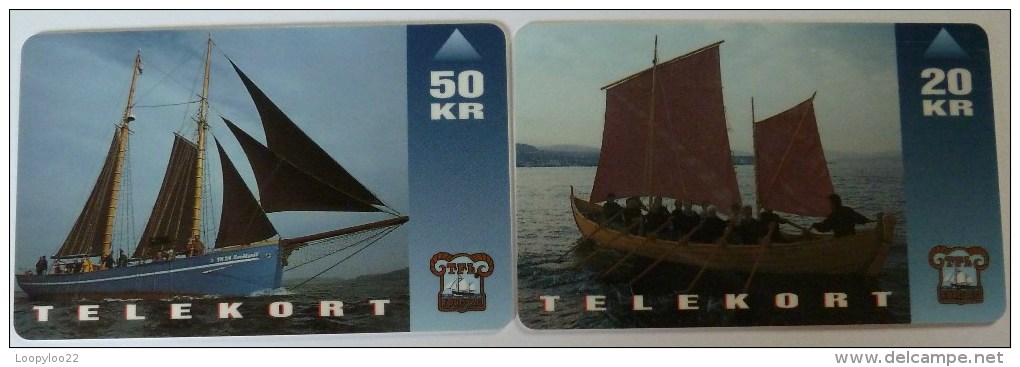 FAROE ISLANDS - Mint - Set Of 2 - 20 & 50 Units - Telekort - Faroe Islands