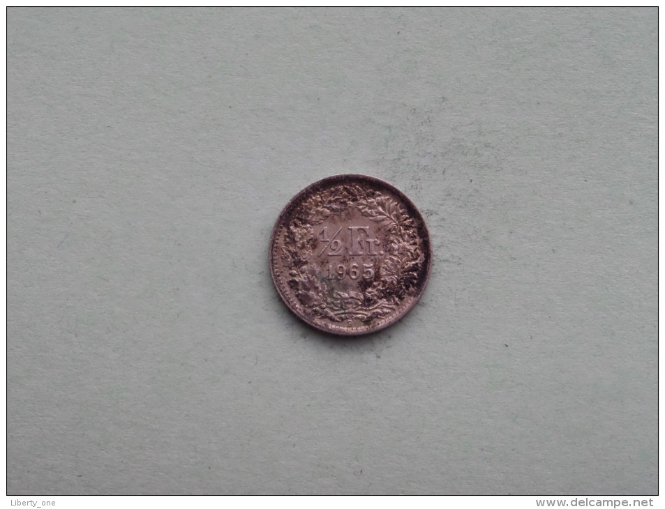 1965 - 1/2 Franc / KM 23 ( Uncleaned - For Grade, Please See Photo ) ! - Autres & Non Classés