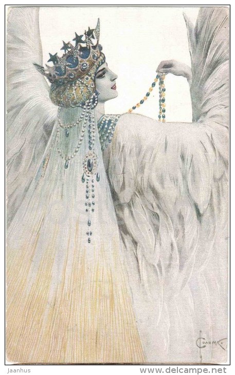 Illustration By S. Solomko - Princess Mary The White Swan - Le Cygne Blanc - 1633 - Circulated In Estonia Tallinn 1929 - Solomko, S.