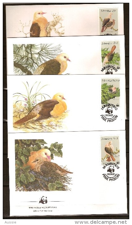 Maurice Mauritius 1985 Yvertn° FDC 631-34 (°) Used Cote Des Timbres 75 FF Faune Oiseaux Vogels Birds - Maurice (1968-...)