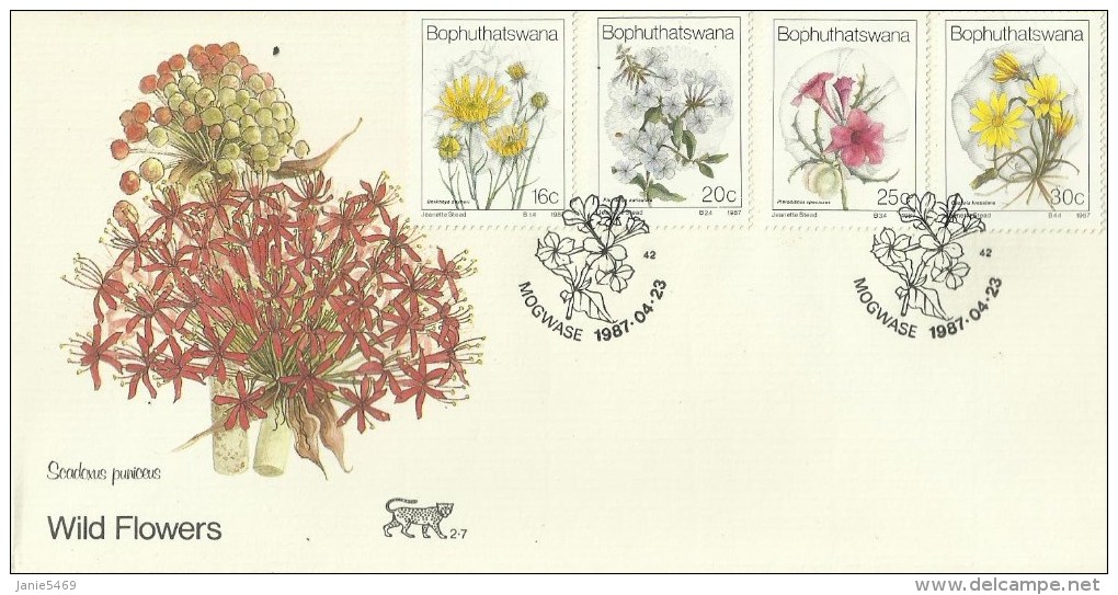 South Africa Bophuthatswana 1987 Wild Flowers FDC - Unclassified