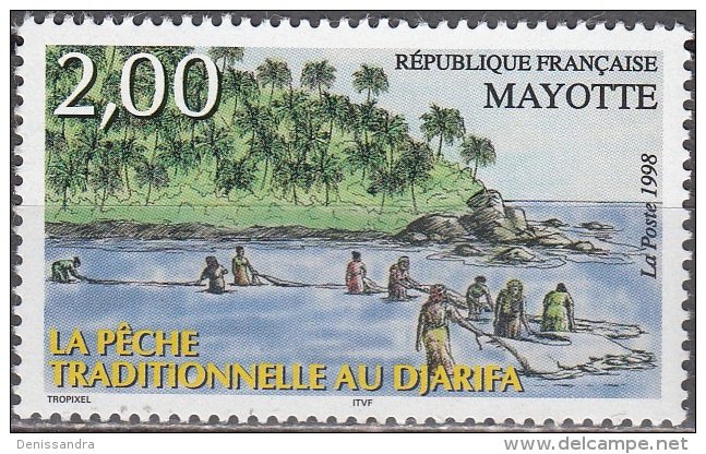 Mayotte 1998 Yvert 59 Neuf ** Cote (2015) 1.80 Euro La Pêche Traditionnelle Au Djarifa - Nuovi