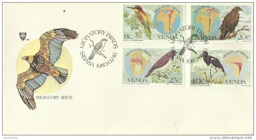 Venda 1983 Migratory Birds FDC - Venda