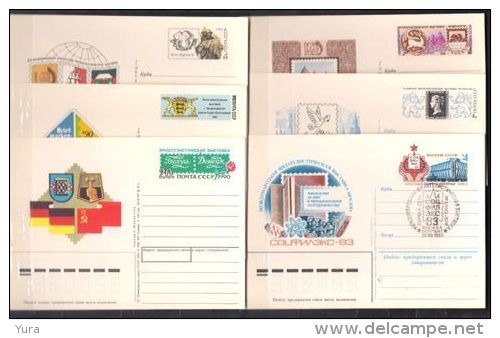 Lot 165 Stamps Exsist Only On This Postcards Limited Edition Collection MNH&Used Stamp Of First Day 12 Postcards - Russia