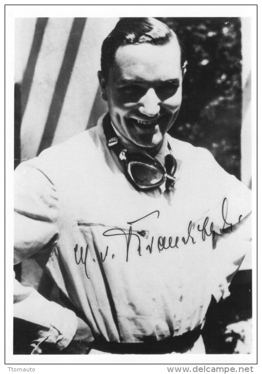 Manfred Von Brauchitsch  -  German Grand Prix Racing Driver  -  Mercedes  -  Signed Photo Print - Grand Prix / F1