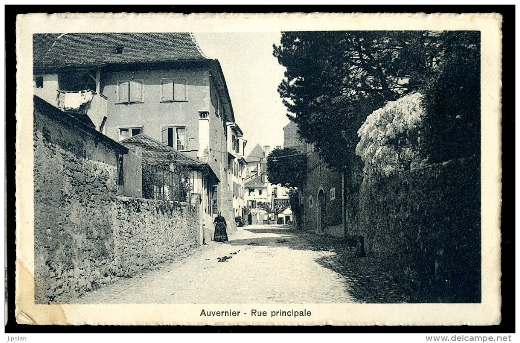 Cpa De Suisse Auvernier Rue Principale   ..  Neuchâtel    JA15 29 - Auvernier