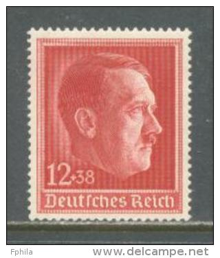 1938 REICH HITLER BIRTHDAY MICHEL: 664 MNH ** - Ungebraucht