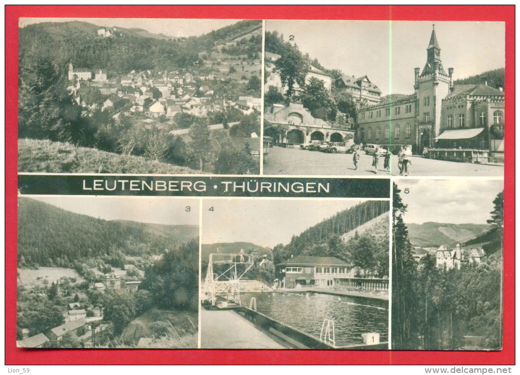 162066 / Leutenberg In Thüringen - SCHWIMMBAD , FRIEDENSBURG , MARKTPLATZ - Germany Allemagne Deutschland Germania - Leutenberg