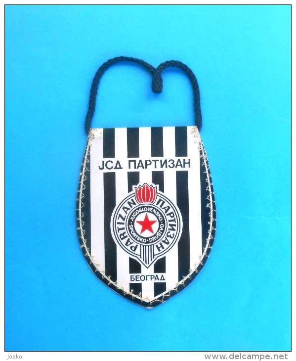 FK PARTIZAN Belgrade - Serbia Ex Yugoslavia Football Soccer Club Vintage Club Pennant Fanion Flag Fussball Futbol Calcio - Uniformes Recordatorios & Misc