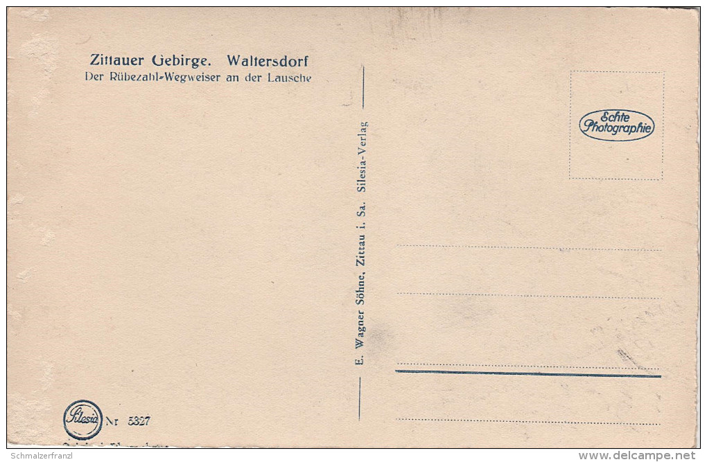 AK Waltersdorf Rübezahl Wegweiser Rübezahlbaude Lausche Bei Grossschönau Jonsdorf Jägerdörfel Niederlichtenwalde - Grossschoenau (Sachsen)