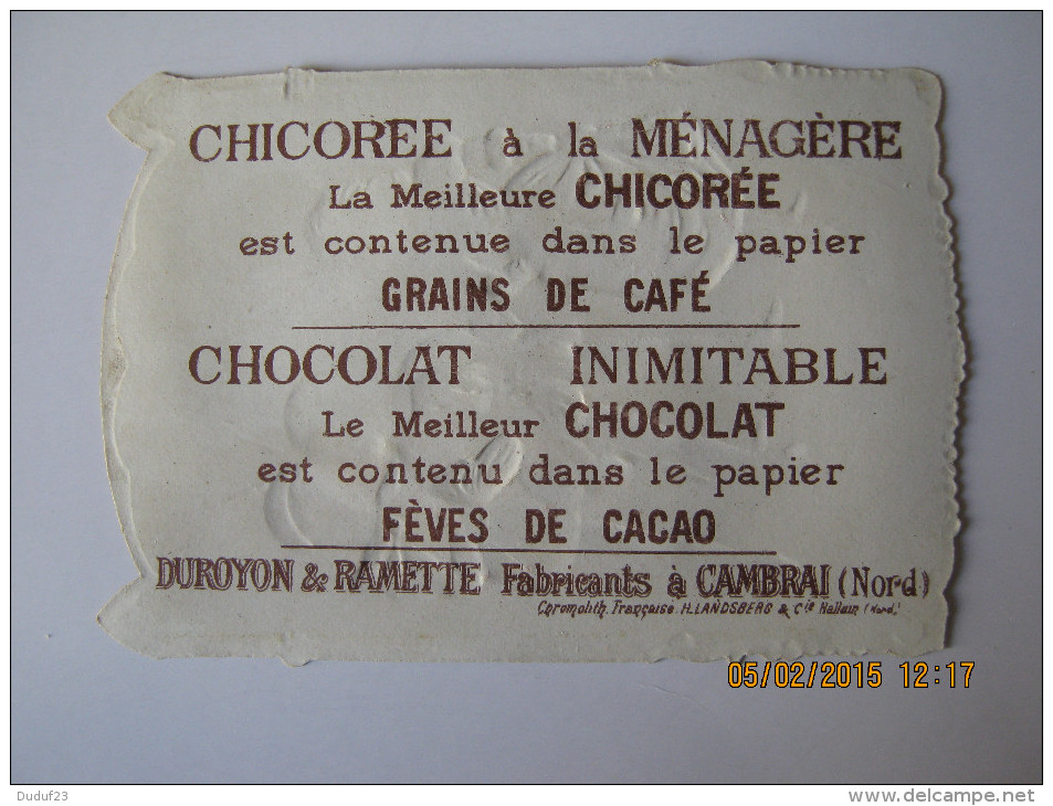 CHROMO DECOUPI GAUFREE DUROYON RAMETTE CHICOREE  CHOCOLAT CAMBRAI FAUST 1 DIABLE LUCIFER MEPHISTOPHELES    Imp Landsberg - Duroyon & Ramette