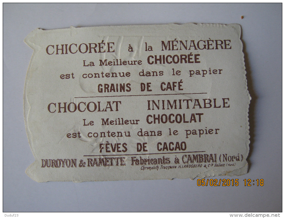 CHROMO DECOUPI GAUFREE DUROYON RAMETTE CHICOREE  CHOCOLAT CAMBRAI FAUST 3 DIABLE LUCIFER MEPHISTOPHELES    Imp Landsberg - Duroyon & Ramette