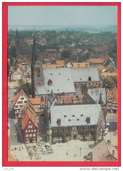 162091 / Quedlinburg - MARKT , INTERFLUG Aero Foto AIR PHOTO - Germany Allemagne Deutschland Germania - Quedlinburg