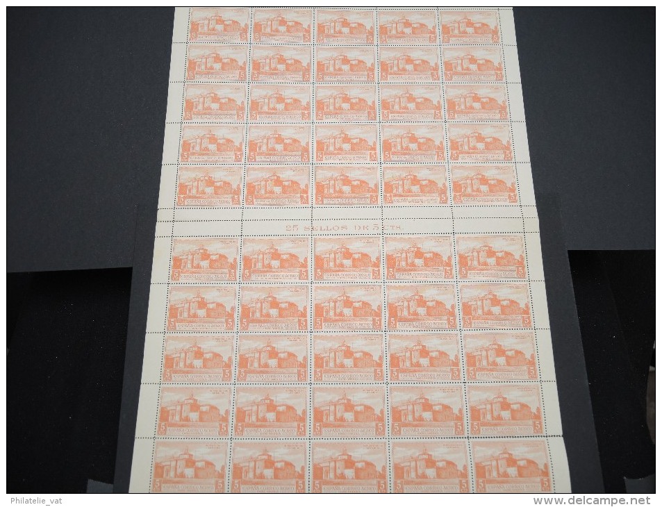 ESPAGNE - N° 56 PA - 1 Feuille De 50 Exemplaires  - Luxe - Lot N° 3658 - Unused Stamps