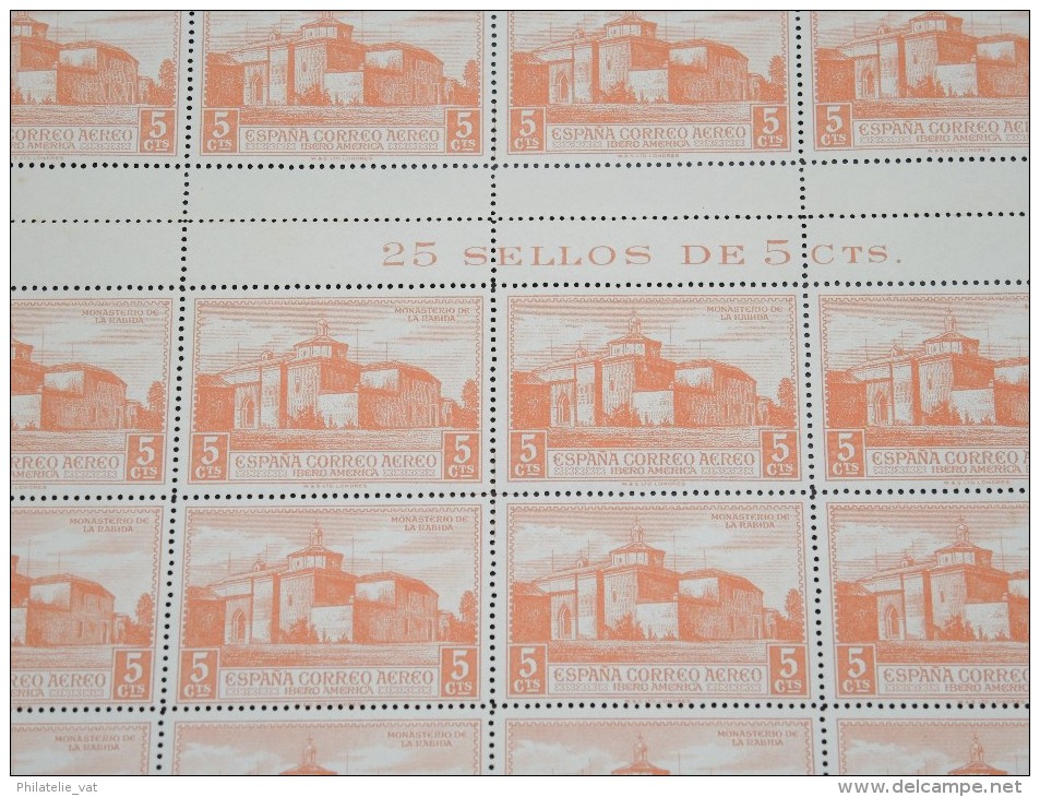 ESPAGNE - N° 56 PA - 1 Feuille De 50 Exemplaires  - Luxe - Lot N° 3660 - Nuevos