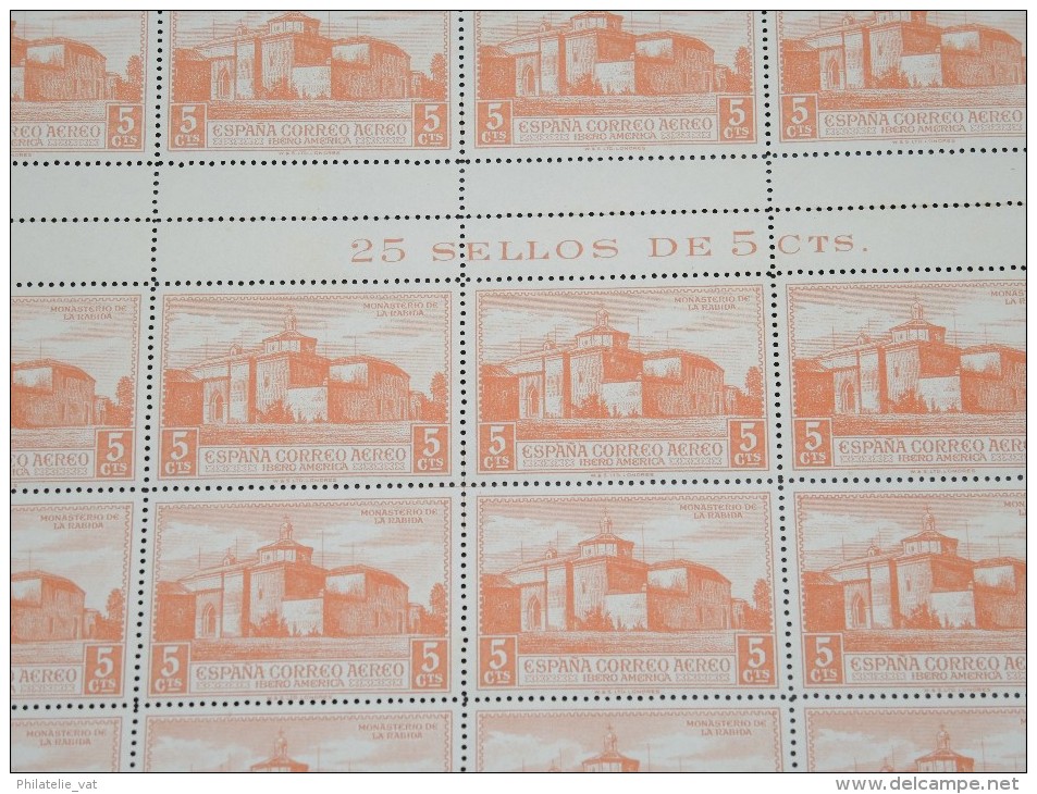 ESPAGNE - N° 56 PA - 1 Feuille De 50 Exemplaires  - Luxe - Lot N° 3661 - Nuovi