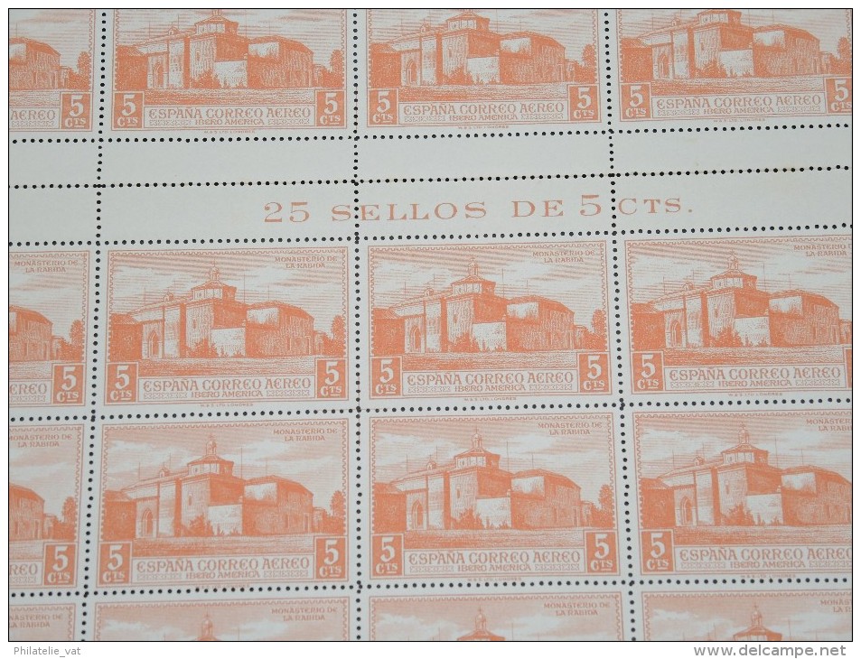 ESPAGNE - N° 56 PA  - 1 Feuille De 50 Exemplaires  - Luxe - Lot N° 3663 - Ungebraucht