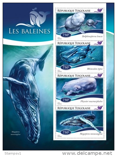 Togo. 2014 Whales. (722a) - Baleines