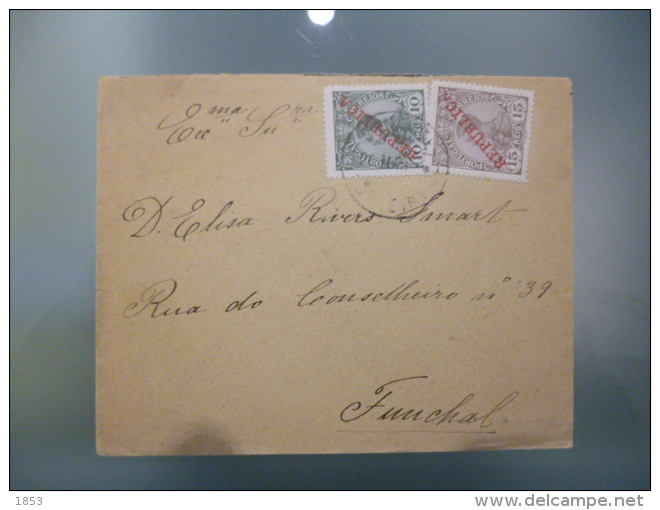 D.MANUEL II  (COMPLEMENTO DE PORTE 10+15REIS) - Lettres & Documents