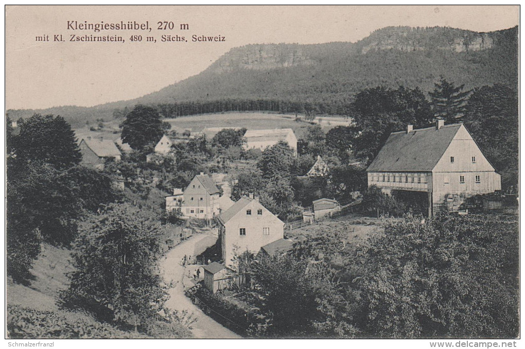 AK Sächsische Schweiz Kleingiesshübel Zschirnstein Schandau Schmilka Schöna Krippen Cunnersdorf Kleinhennersdorf - Kleinhennersdorf