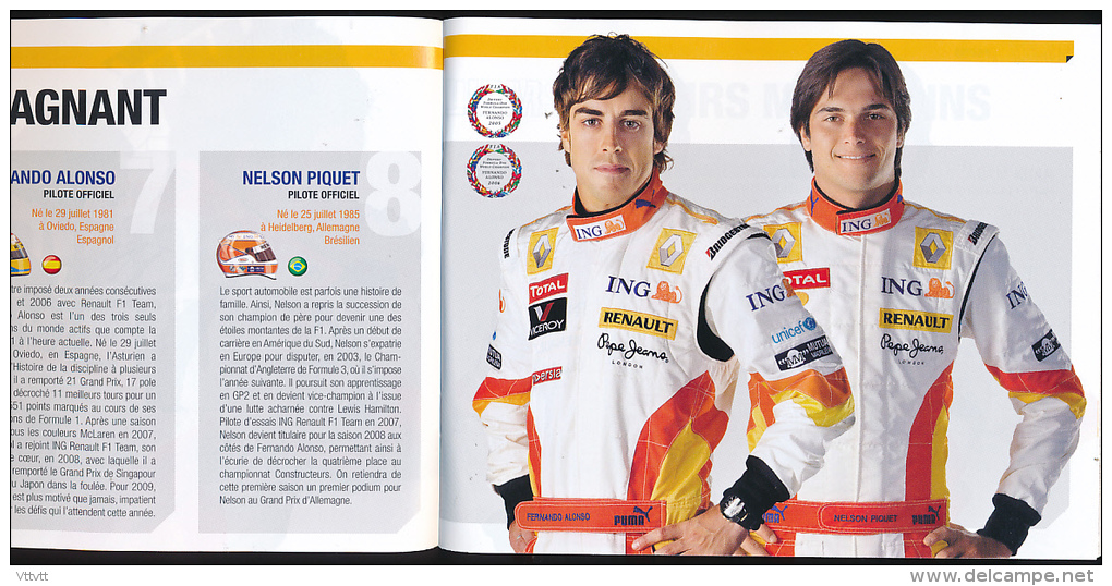 Formule 1 : Guide Officiel 2009, Renault F1 Team, 70 Pages, Les écuries, Les Circuits... (sommaire Dans Les Photos) TBE - Publicités