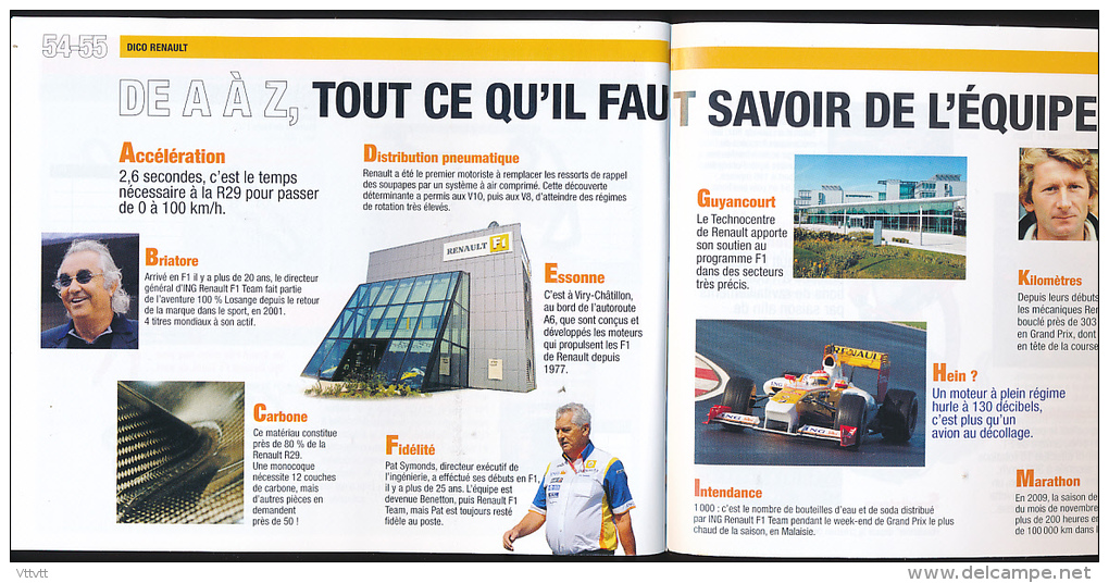 Formule 1 : Guide Officiel 2009, Renault F1 Team, 70 pages, Les écuries, les circuits... (sommaire dans les photos) TBE