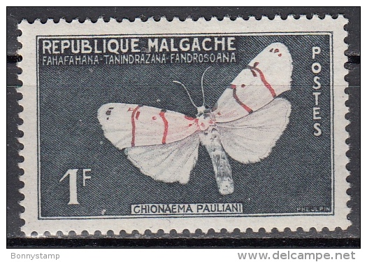 Madagascar, 1959 - 1f Butterfly - Nr.309 MNH** - Farfalle