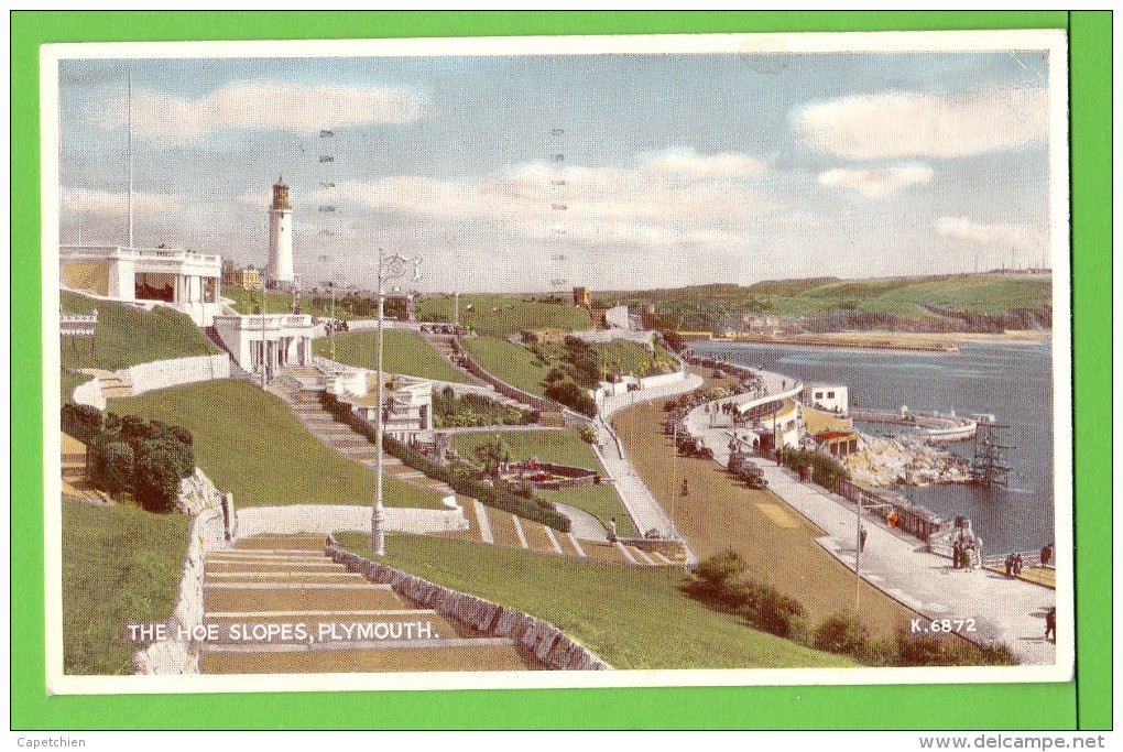 PLYMOUTH / THE HOE SLOPES  .... / Carte écrite En 1954 - Plymouth