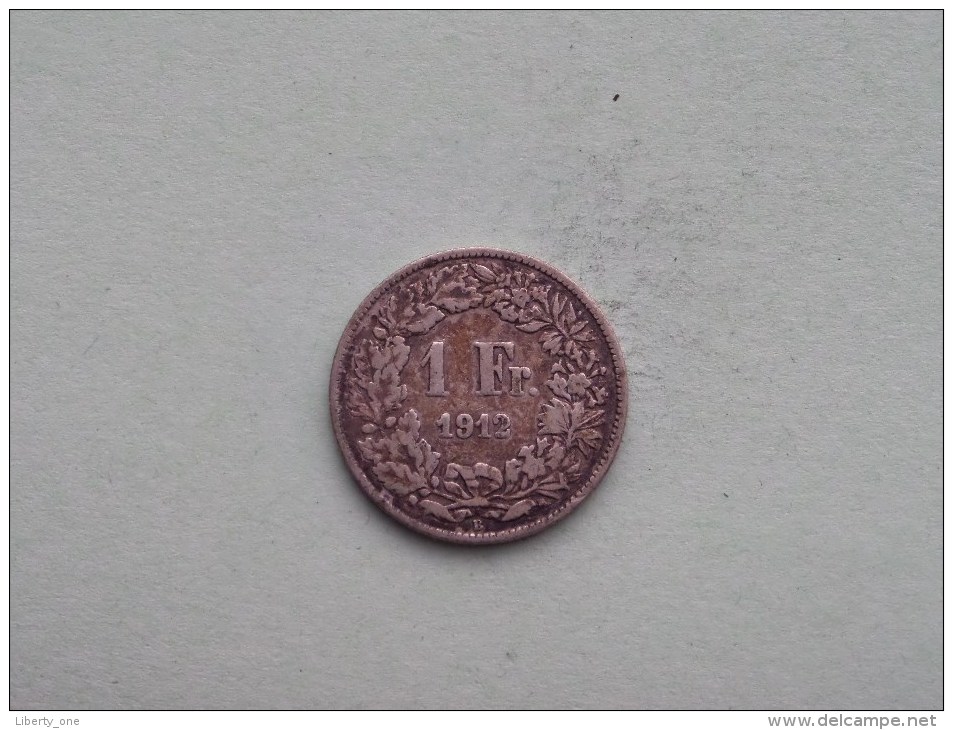 1912 - 1 Franc / KM 24 ( Uncleaned - For Grade, Please See Photo ) ! - Andere & Zonder Classificatie