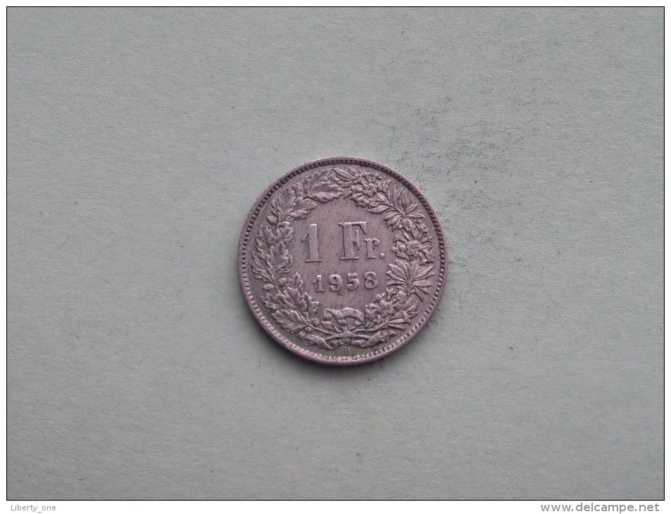 1958 - 1 Franc / KM 24 ( Uncleaned - For Grade, Please See Photo ) ! - Andere & Zonder Classificatie